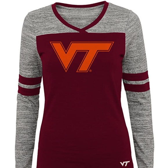 NEW Virginia Tech Long Sleeve Tee NEW Size S JUNIORS - Picture 1 of 2